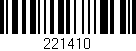 Código de barras (EAN, GTIN, SKU, ISBN): '221410'