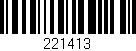 Código de barras (EAN, GTIN, SKU, ISBN): '221413'