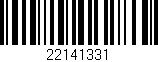 Código de barras (EAN, GTIN, SKU, ISBN): '22141331'