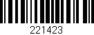 Código de barras (EAN, GTIN, SKU, ISBN): '221423'