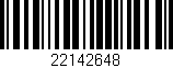 Código de barras (EAN, GTIN, SKU, ISBN): '22142648'