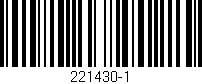 Código de barras (EAN, GTIN, SKU, ISBN): '221430-1'