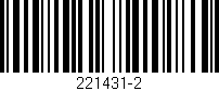 Código de barras (EAN, GTIN, SKU, ISBN): '221431-2'
