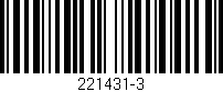 Código de barras (EAN, GTIN, SKU, ISBN): '221431-3'