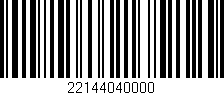 Código de barras (EAN, GTIN, SKU, ISBN): '22144040000'
