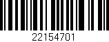 Código de barras (EAN, GTIN, SKU, ISBN): '22154701'