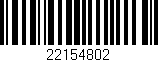 Código de barras (EAN, GTIN, SKU, ISBN): '22154802'