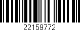 Código de barras (EAN, GTIN, SKU, ISBN): '22159772'