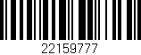 Código de barras (EAN, GTIN, SKU, ISBN): '22159777'