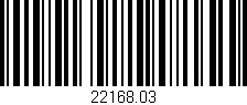 Código de barras (EAN, GTIN, SKU, ISBN): '22168.03'