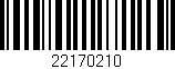Código de barras (EAN, GTIN, SKU, ISBN): '22170210'