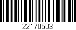 Código de barras (EAN, GTIN, SKU, ISBN): '22170503'