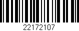Código de barras (EAN, GTIN, SKU, ISBN): '22172107'