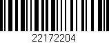Código de barras (EAN, GTIN, SKU, ISBN): '22172204'
