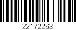 Código de barras (EAN, GTIN, SKU, ISBN): '22172263'