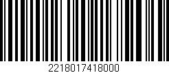 Código de barras (EAN, GTIN, SKU, ISBN): '2218017418000'
