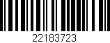 Código de barras (EAN, GTIN, SKU, ISBN): '22183723'