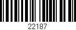 Código de barras (EAN, GTIN, SKU, ISBN): '22187'