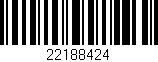 Código de barras (EAN, GTIN, SKU, ISBN): '22188424'