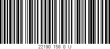 Código de barras (EAN, GTIN, SKU, ISBN): '22190_158_0_U'