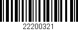 Código de barras (EAN, GTIN, SKU, ISBN): '22200321'