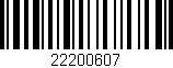 Código de barras (EAN, GTIN, SKU, ISBN): '22200607'