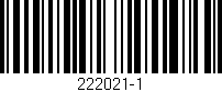 Código de barras (EAN, GTIN, SKU, ISBN): '222021-1'