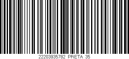 Código de barras (EAN, GTIN, SKU, ISBN): '22203935782/PRETA_35'