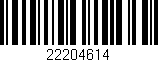 Código de barras (EAN, GTIN, SKU, ISBN): '22204614'