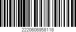 Código de barras (EAN, GTIN, SKU, ISBN): '2220606958118'