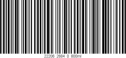 Código de barras (EAN, GTIN, SKU, ISBN): '22206_2684_0_800ml'