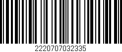 Código de barras (EAN, GTIN, SKU, ISBN): '2220707032335'