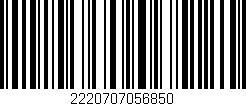 Código de barras (EAN, GTIN, SKU, ISBN): '2220707056850'