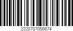 Código de barras (EAN, GTIN, SKU, ISBN): '2220707056874'