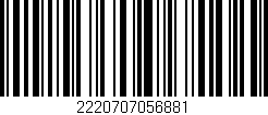 Código de barras (EAN, GTIN, SKU, ISBN): '2220707056881'
