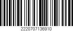 Código de barras (EAN, GTIN, SKU, ISBN): '2220707136910'