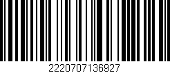 Código de barras (EAN, GTIN, SKU, ISBN): '2220707136927'