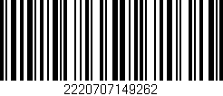 Código de barras (EAN, GTIN, SKU, ISBN): '2220707149262'