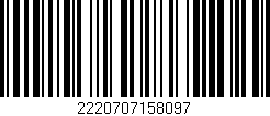 Código de barras (EAN, GTIN, SKU, ISBN): '2220707158097'