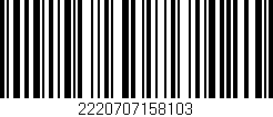 Código de barras (EAN, GTIN, SKU, ISBN): '2220707158103'