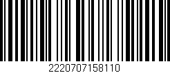 Código de barras (EAN, GTIN, SKU, ISBN): '2220707158110'