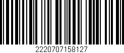 Código de barras (EAN, GTIN, SKU, ISBN): '2220707158127'