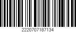 Código de barras (EAN, GTIN, SKU, ISBN): '2220707187134'