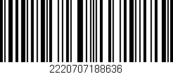 Código de barras (EAN, GTIN, SKU, ISBN): '2220707188636'