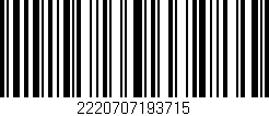 Código de barras (EAN, GTIN, SKU, ISBN): '2220707193715'