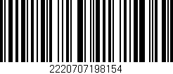 Código de barras (EAN, GTIN, SKU, ISBN): '2220707198154'