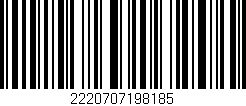 Código de barras (EAN, GTIN, SKU, ISBN): '2220707198185'