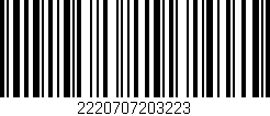 Código de barras (EAN, GTIN, SKU, ISBN): '2220707203223'
