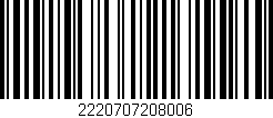 Código de barras (EAN, GTIN, SKU, ISBN): '2220707208006'
