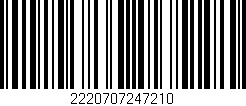 Código de barras (EAN, GTIN, SKU, ISBN): '2220707247210'